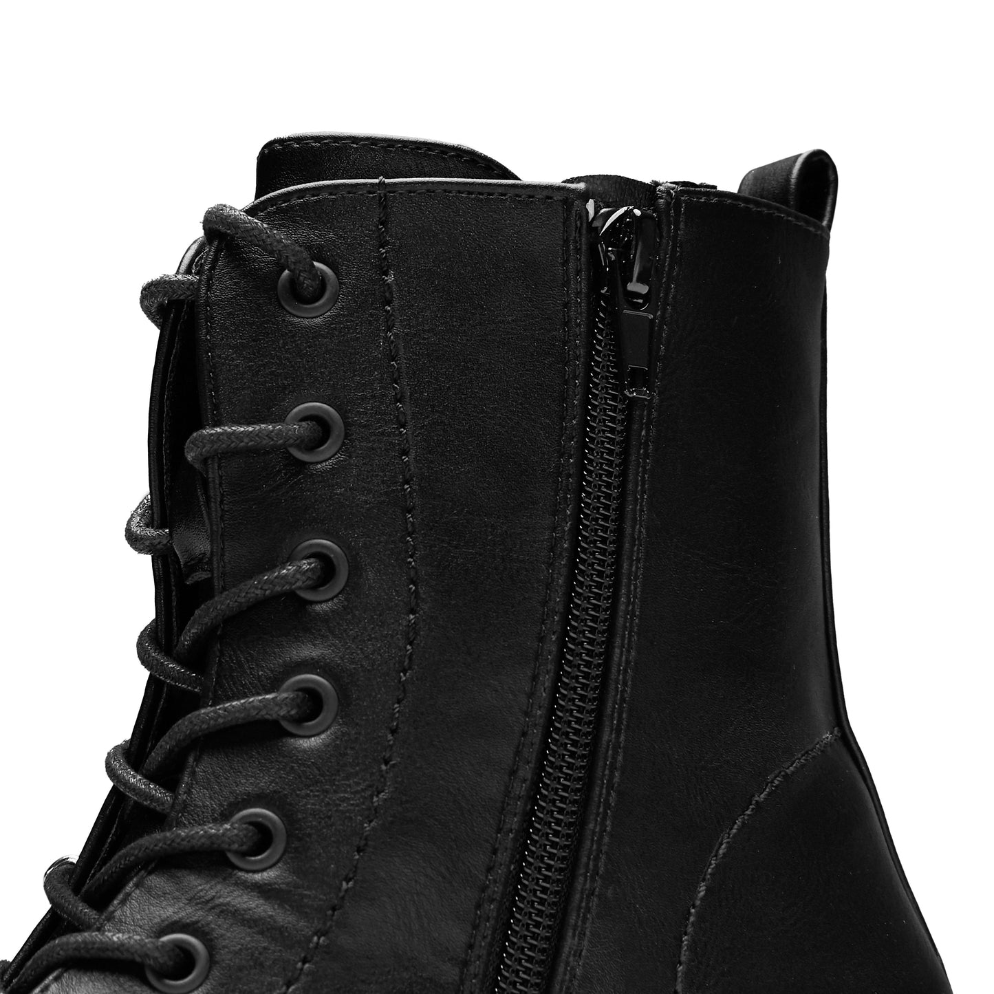 KOI Footwear - Salvius Safety Pin Military Lace Up Boots - Black