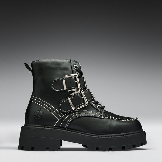 KOI Footwear - Momus Black Buckle Boots