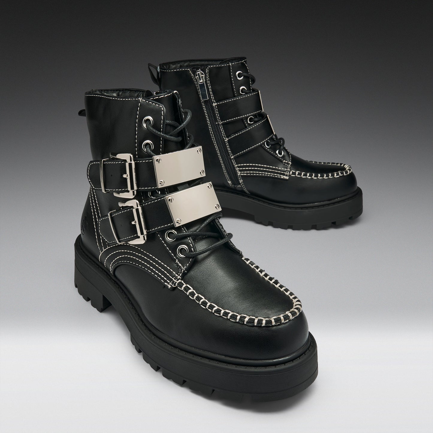 KOI Footwear - Momus Black Buckle Boots