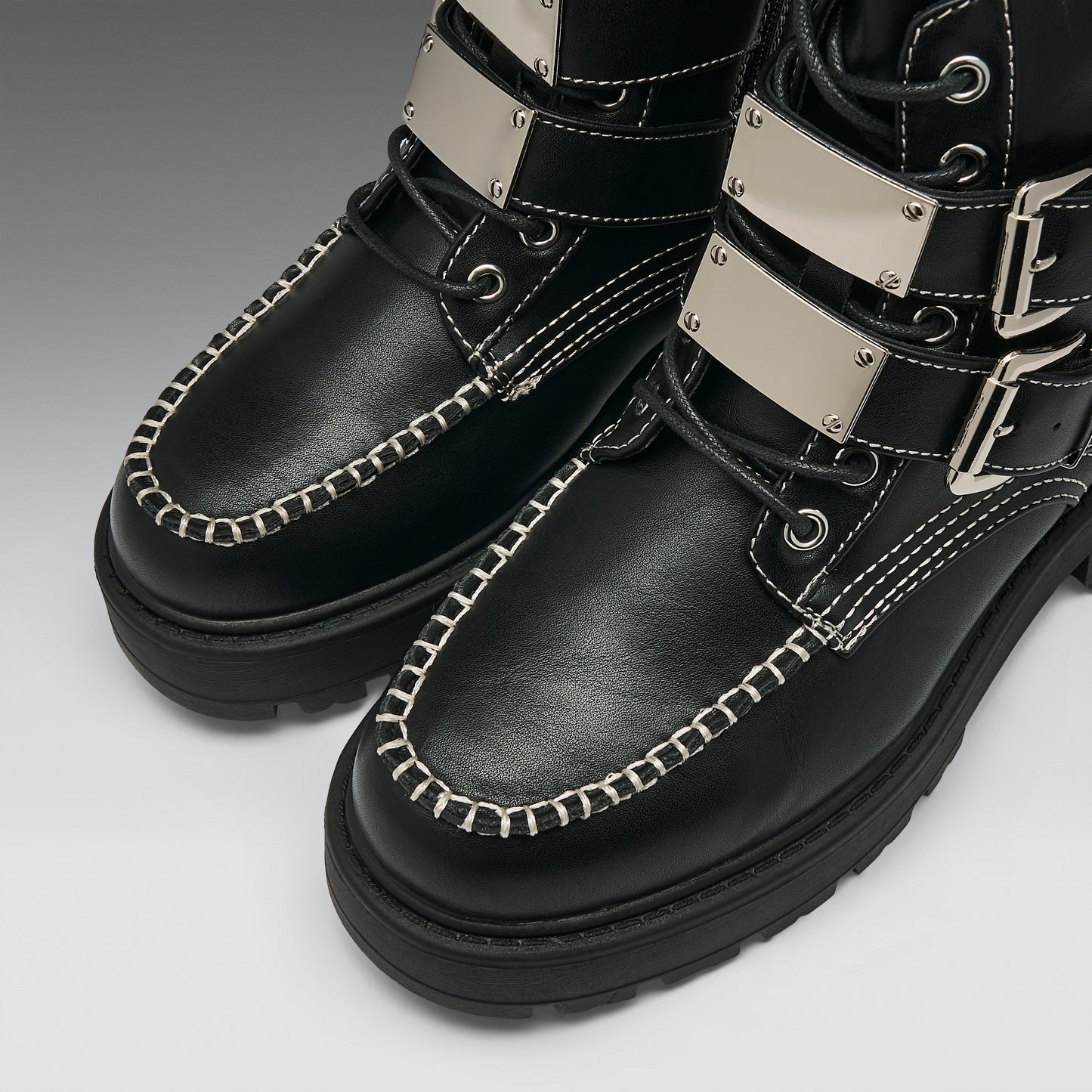 KOI Footwear - Momus Black Buckle Boots