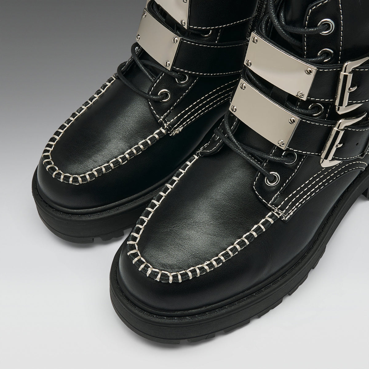 KOI Footwear - Momus Black Buckle Boots