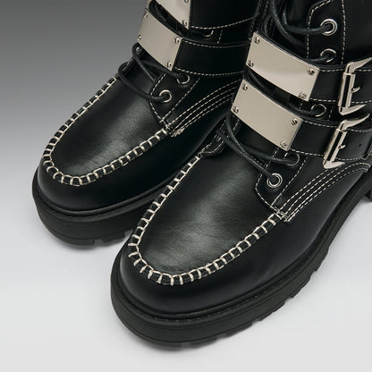 KOI Footwear - Momus Black Buckle Boots