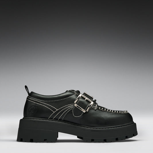 KOI Footwear - Septu Black Buckle Shoes