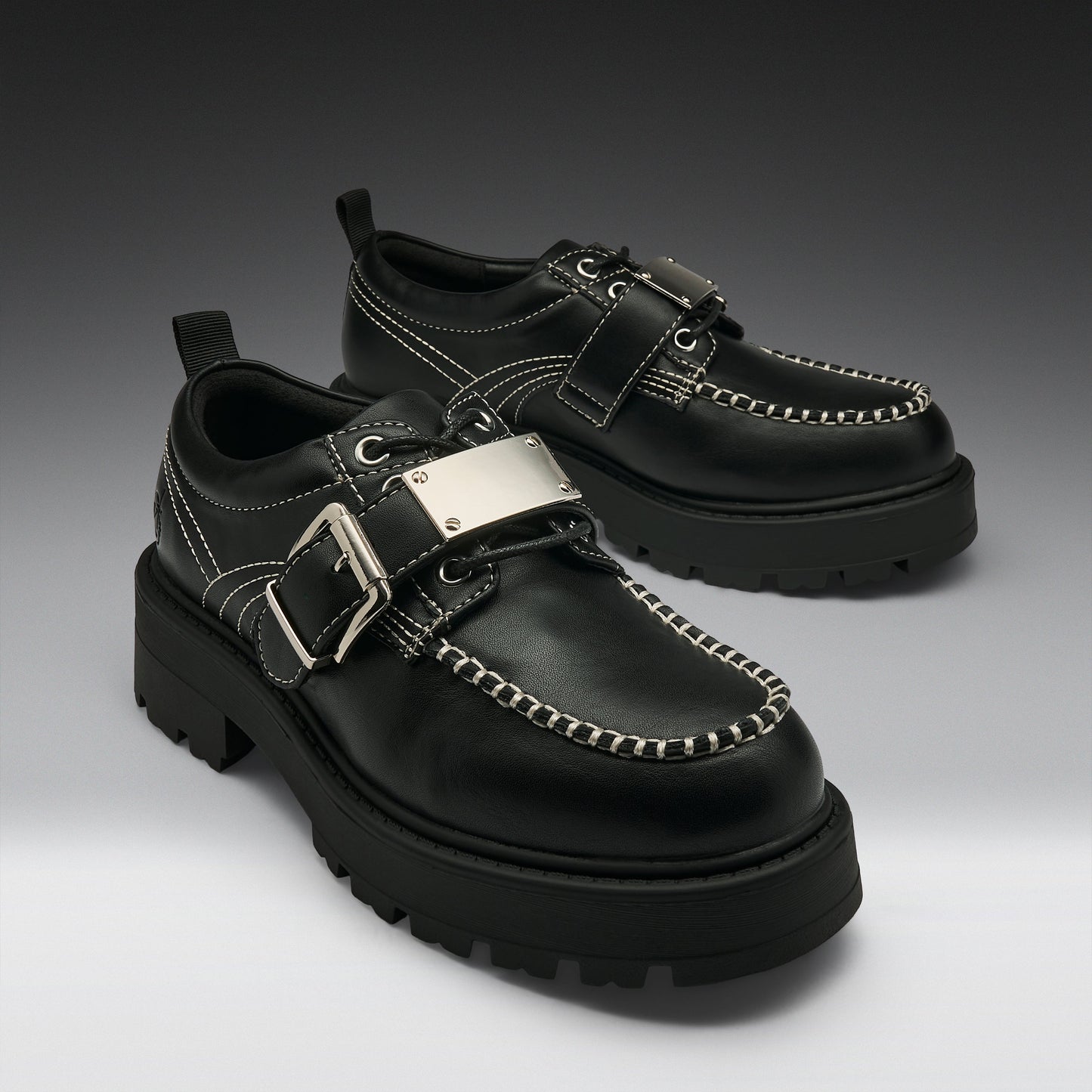 KOI Footwear - Septu Black Buckle Shoes