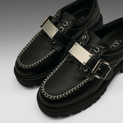 KOI Footwear - Septu Black Buckle Shoes