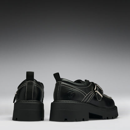 KOI Footwear - Septu Black Buckle Shoes