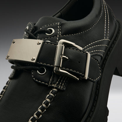 KOI Footwear - Septu Black Buckle Shoes