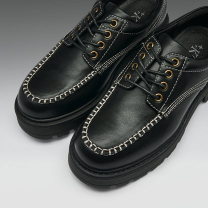 KOI Footwear - Sobek Black Lace Up Shoes