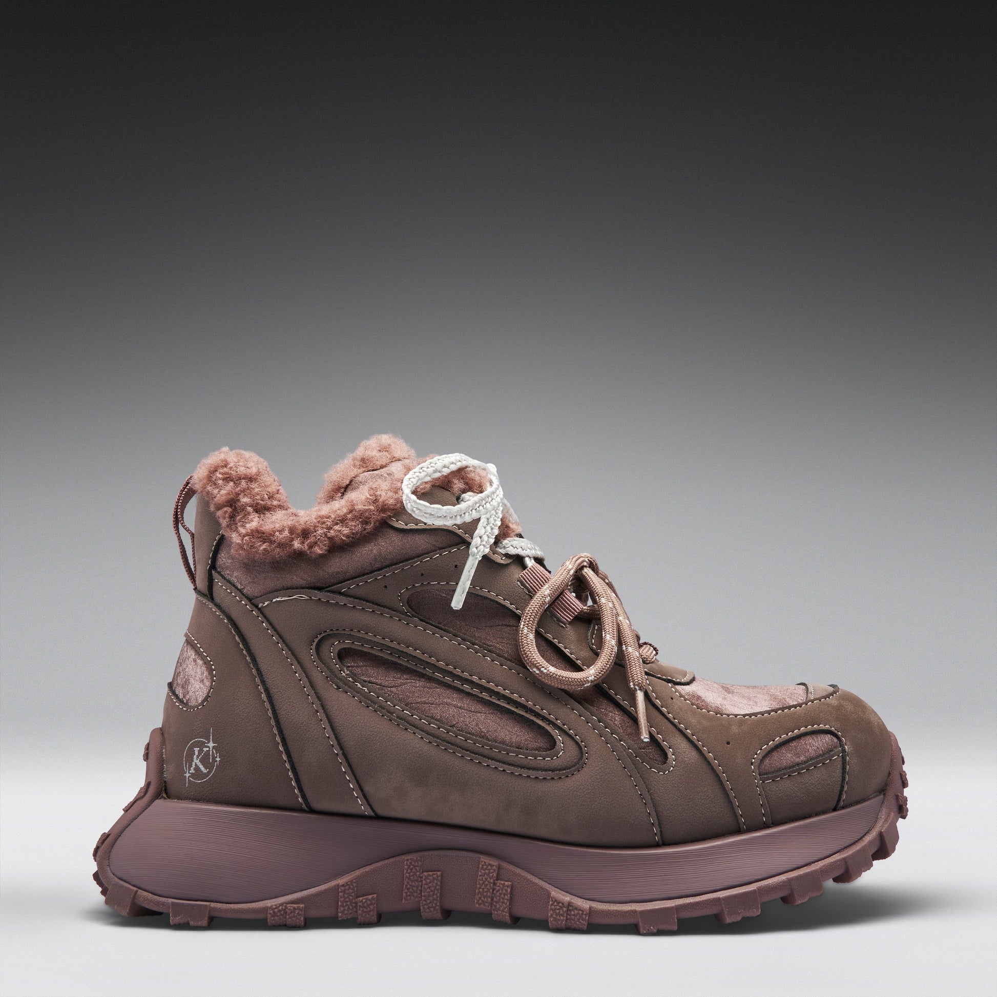 KOI Footwear - Umbra Fluffy Platform Trainers - Purple