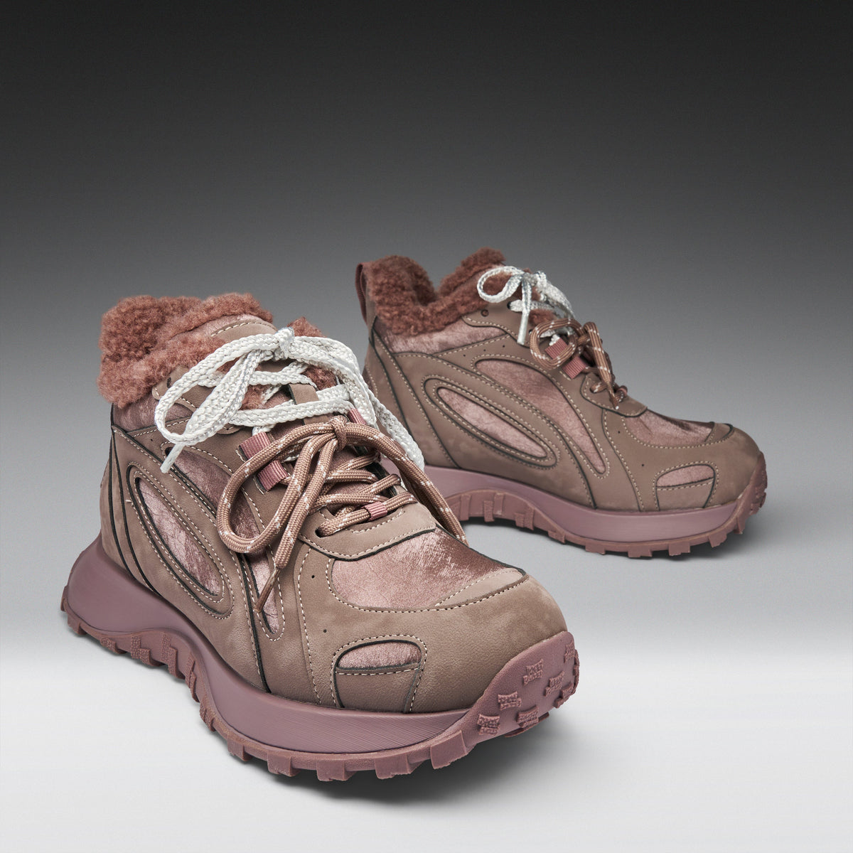 KOI Footwear - Umbra Fluffy Platform Trainers - Purple