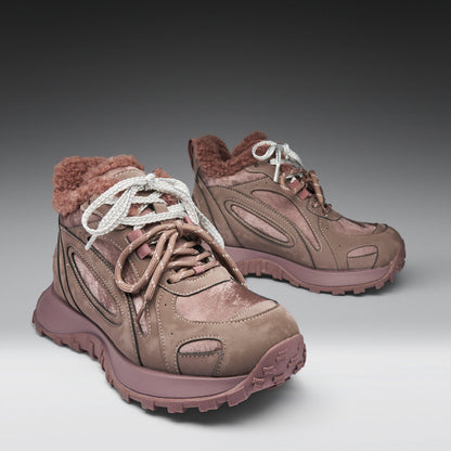 KOI Footwear - Umbra Fluffy Platform Trainers - Purple