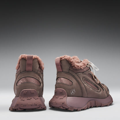 KOI Footwear - Umbra Fluffy Platform Trainers - Purple