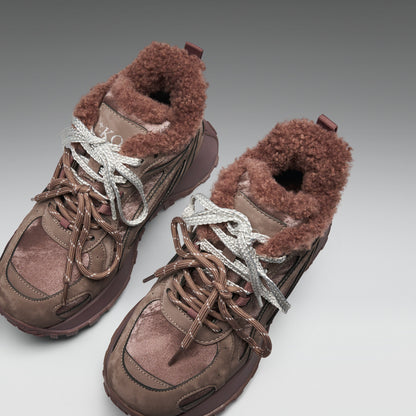 KOI Footwear - Umbra Fluffy Platform Trainers - Purple