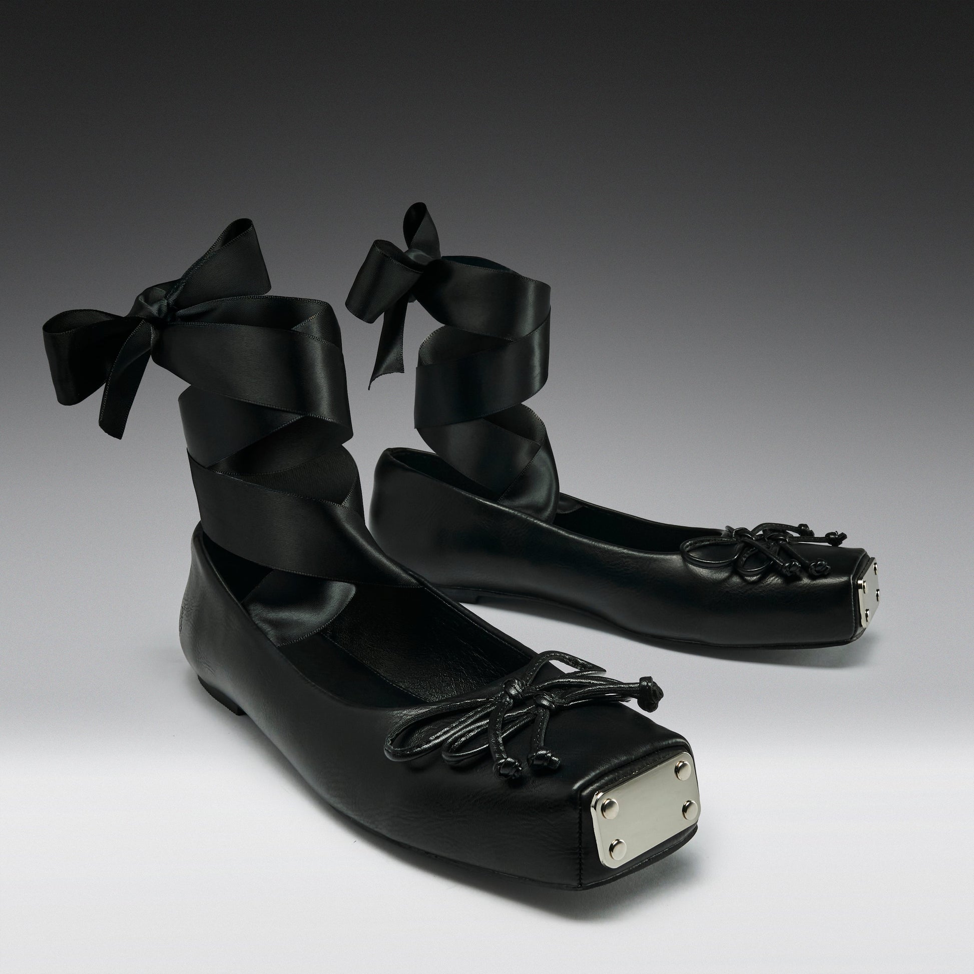 KOI Footwear - Blithe Metal Toe Ballet Flats - Black