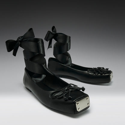 KOI Footwear - Blithe Metal Toe Ballet Flats - Black
