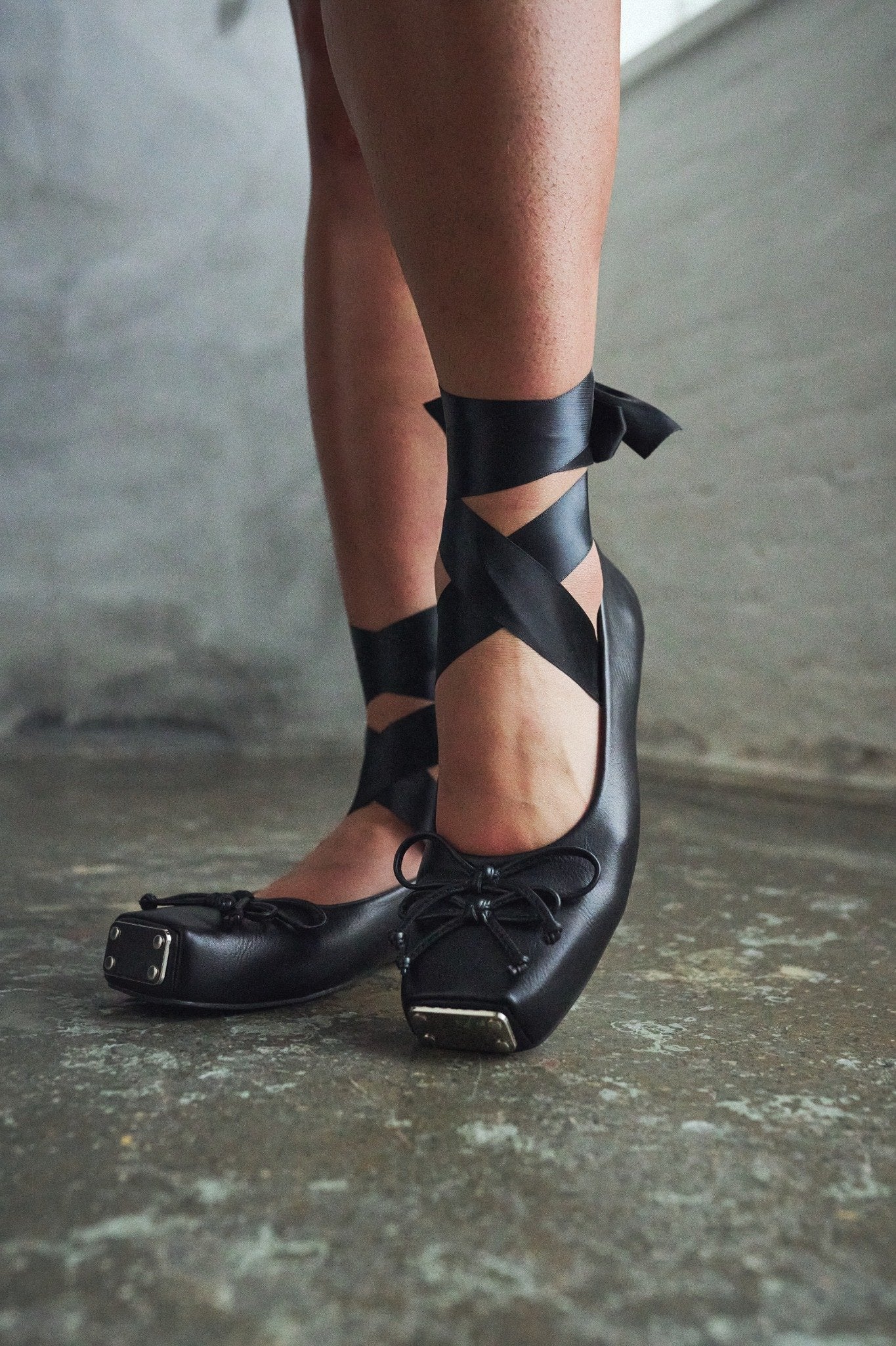 KOI Footwear - Blithe Metal Toe Ballet Flats - Black