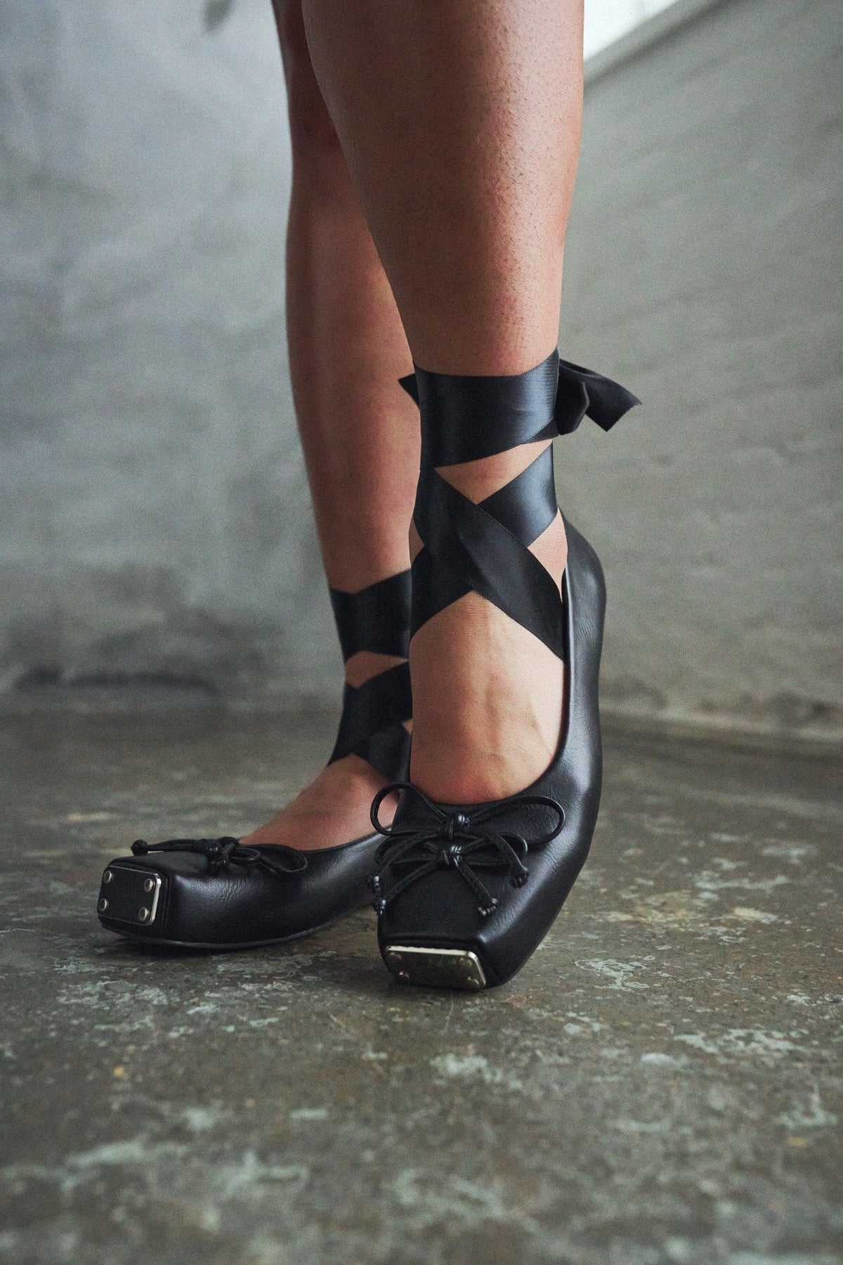 KOI Footwear - Blithe Metal Toe Ballet Flats - Black