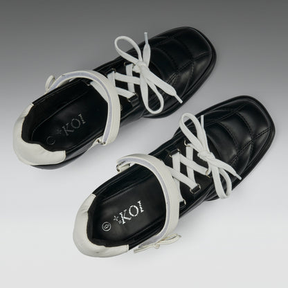 KOI Footwear - Adria Padded Kitten Heel Mary Janes -Black