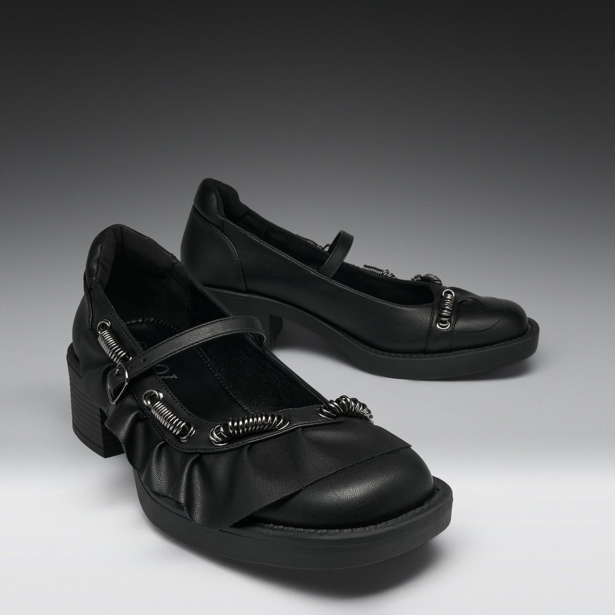 KOI Footwear - Stormveil Ruffle Chain Mary Janes
