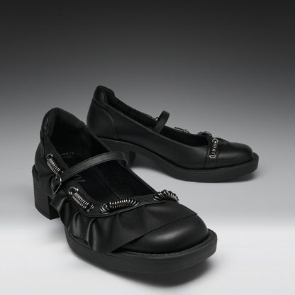 KOI Footwear - Stormveil Ruffle Chain Mary Janes