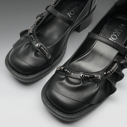 KOI Footwear - Stormveil Ruffle Chain Mary Janes