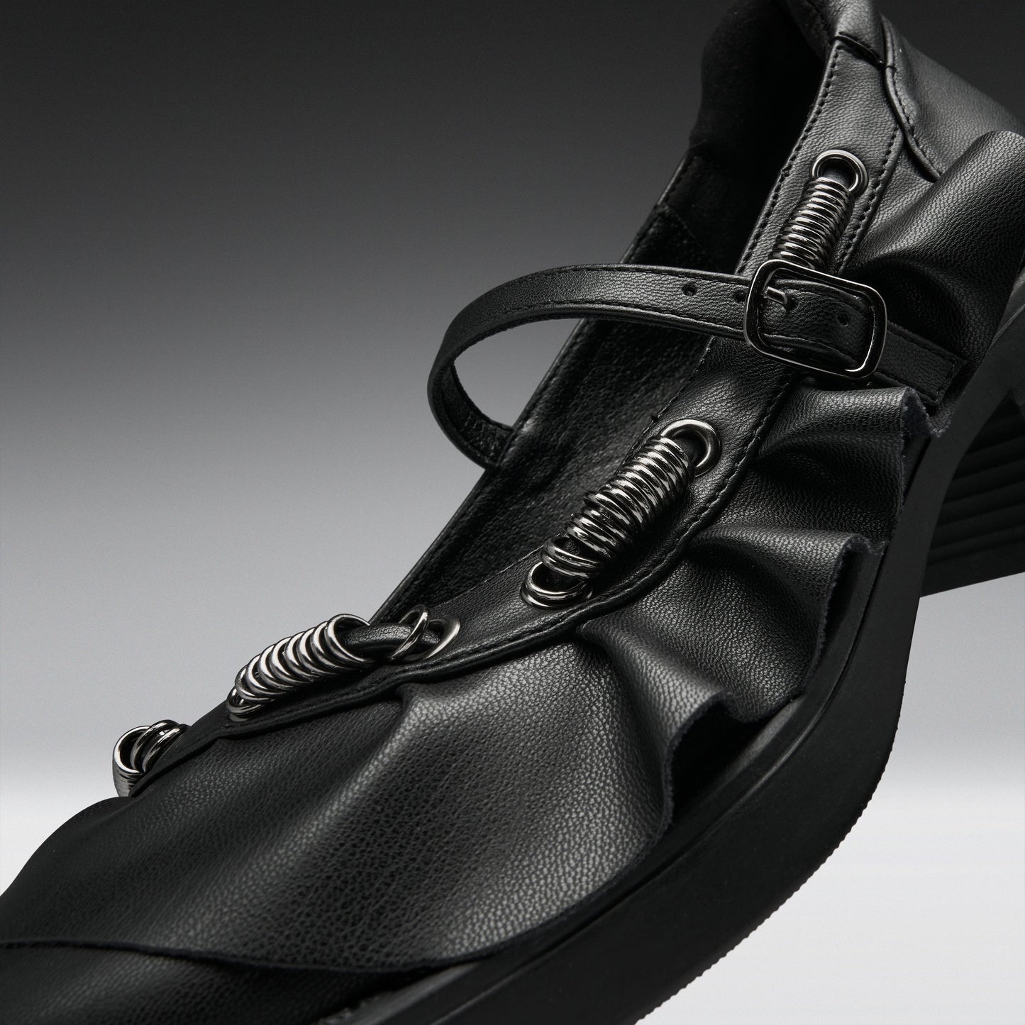 KOI Footwear - Stormveil Ruffle Chain Mary Janes