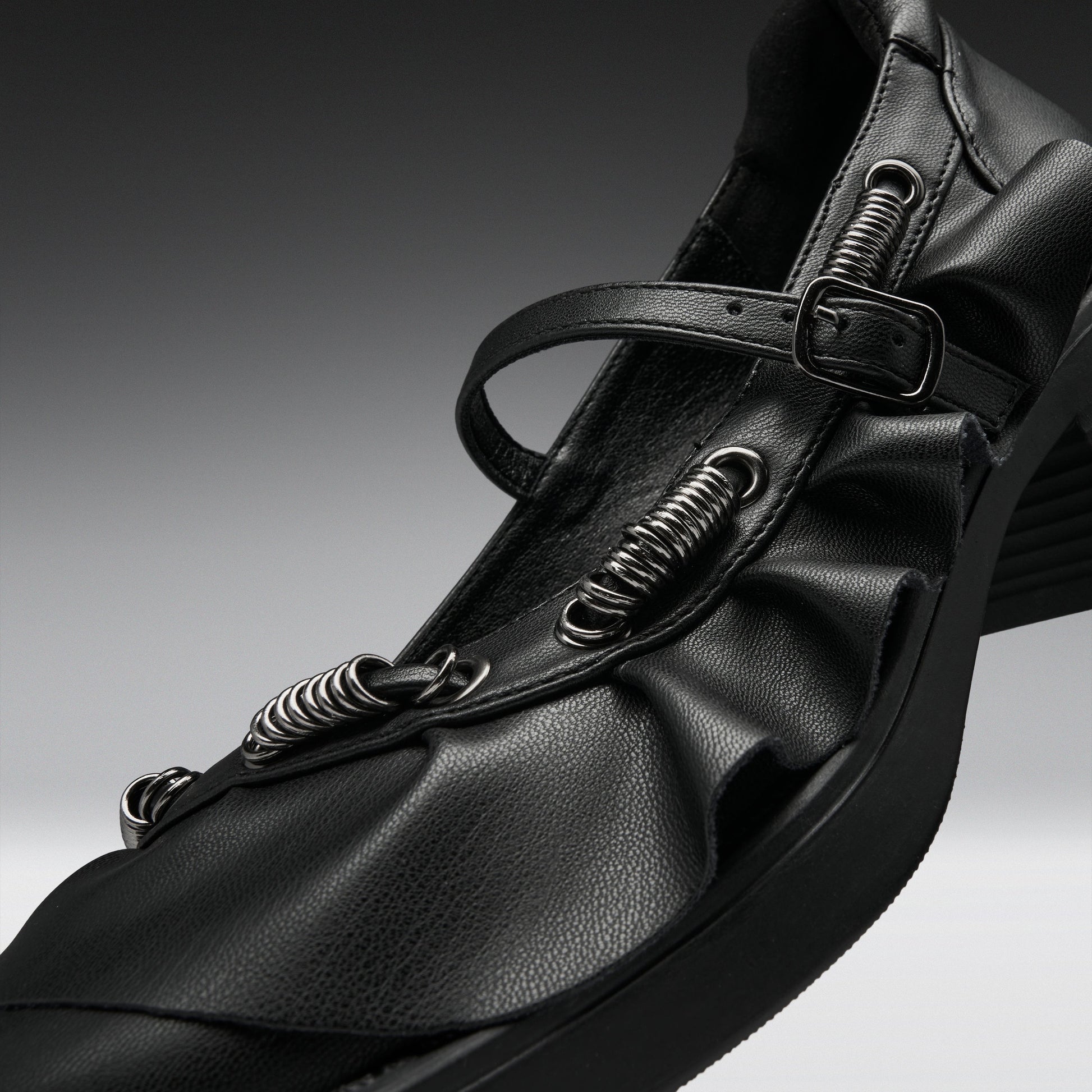 KOI Footwear - Stormveil Ruffle Chain Mary Janes