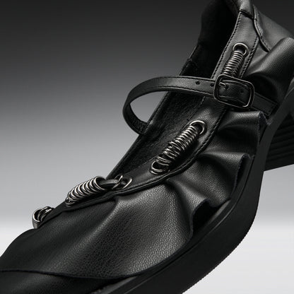KOI Footwear - Stormveil Ruffle Chain Mary Janes