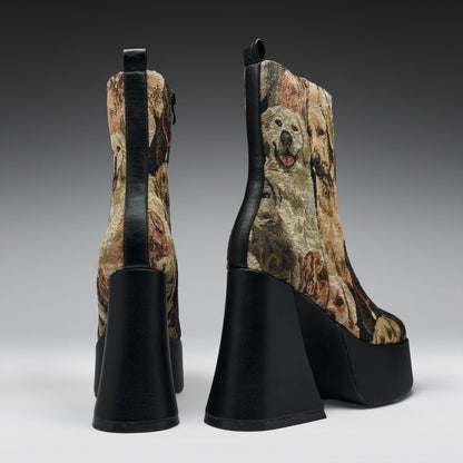 KOI Footwear - The Hound Tapestry Heeled Boots
