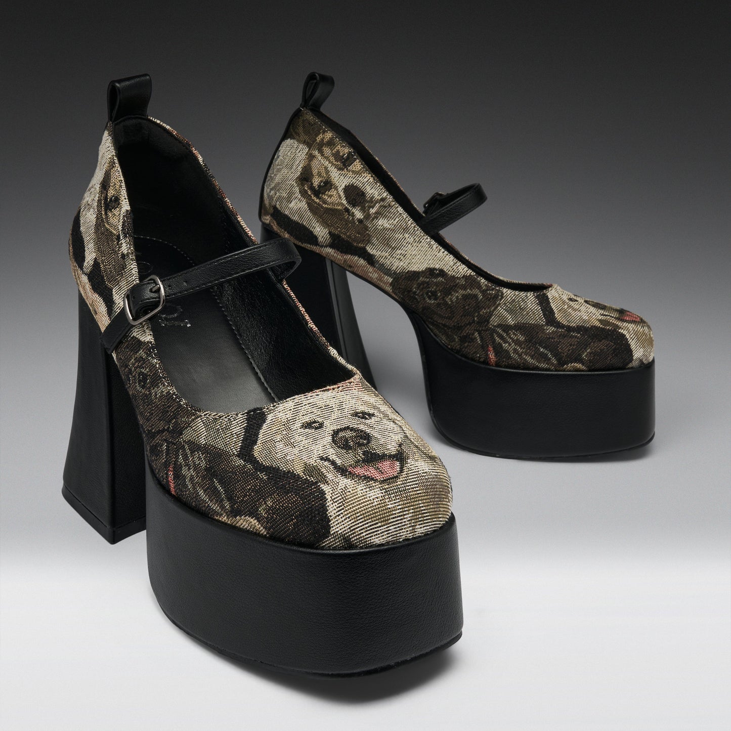 KOI Footwear - The Hound Tapestry Platform Heels