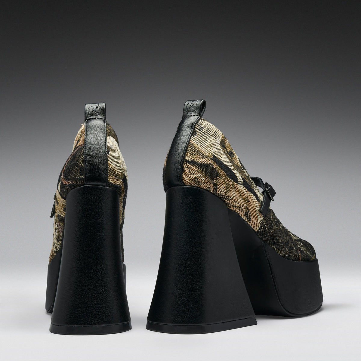 KOI Footwear - The Hound Tapestry Platform Heels