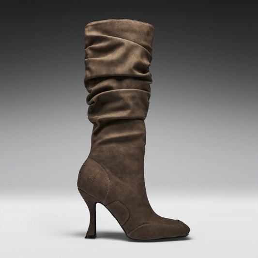 KOI Footwear - Odyssey Padded Curve Heel Boots -Brown