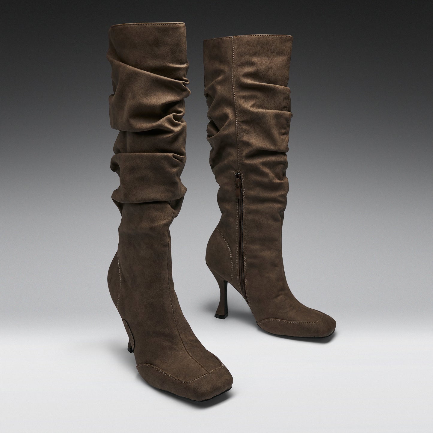 KOI Footwear - Odyssey Padded Curve Heel Boots -Brown
