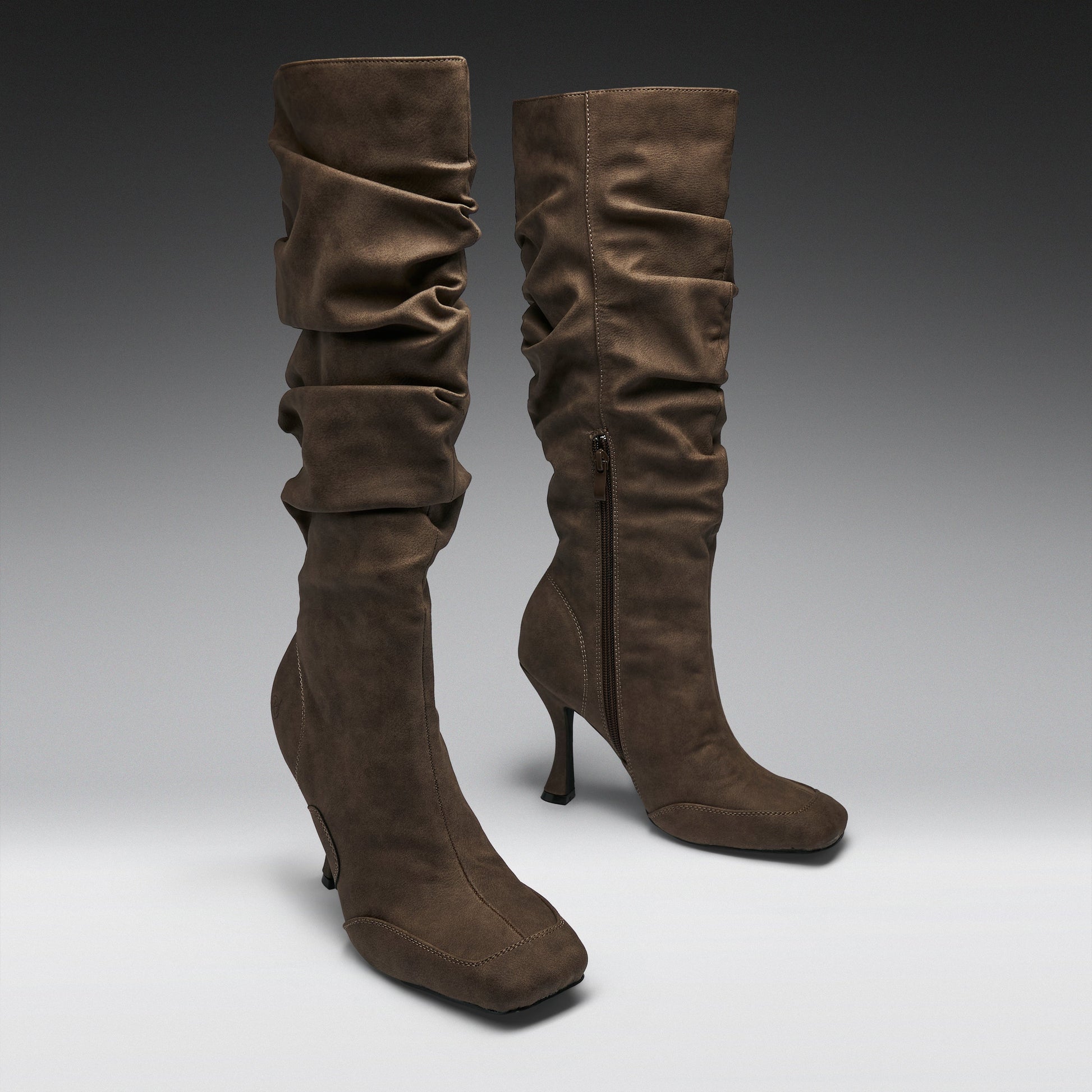 KOI Footwear - Odyssey Padded Curve Heel Boots -Brown