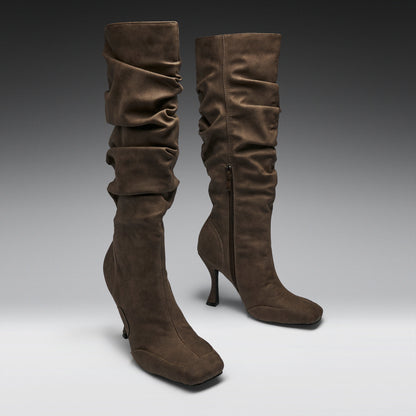 KOI Footwear - Odyssey Padded Curve Heel Boots -Brown
