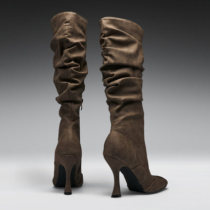 KOI Footwear - Odyssey Padded Curve Heel Boots -Brown