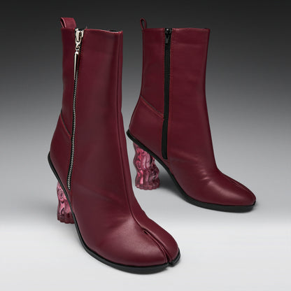 KOI Footwear - Essence Heeled Tabi Boots -Red