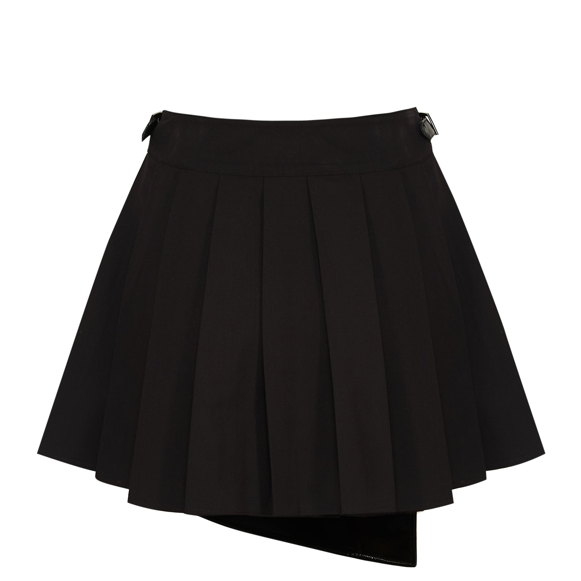 KOI Footwear - Coptic Faux Leather Mini Skirt - Black