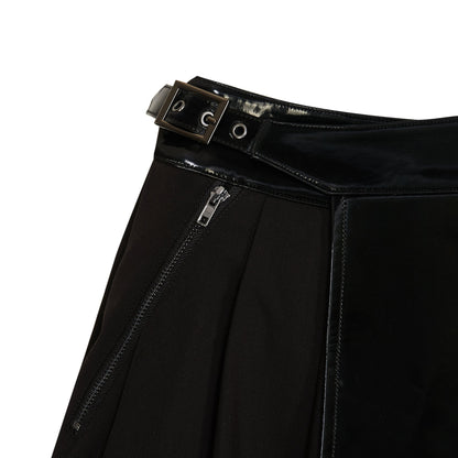 KOI Footwear - Coptic Faux Leather Mini Skirt - Black