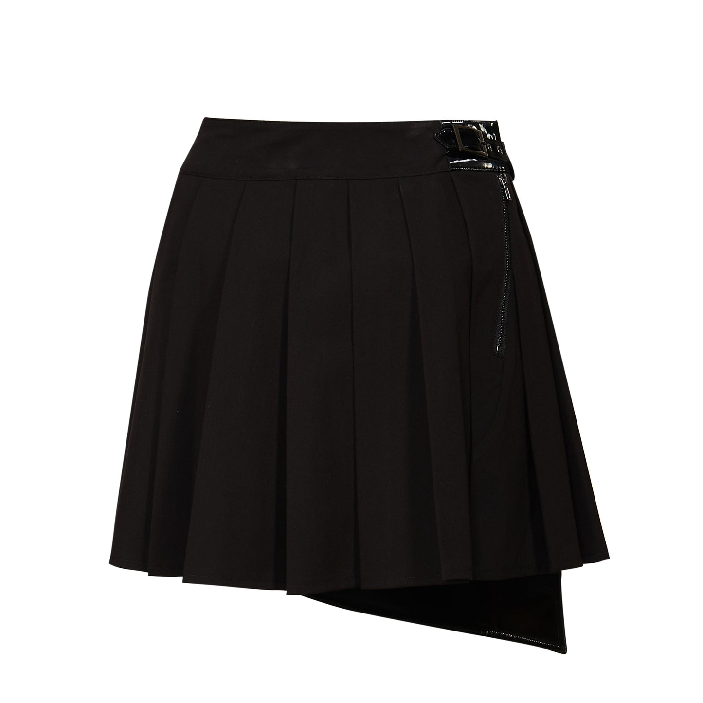 KOI Footwear - Coptic Faux Leather Mini Skirt - Black