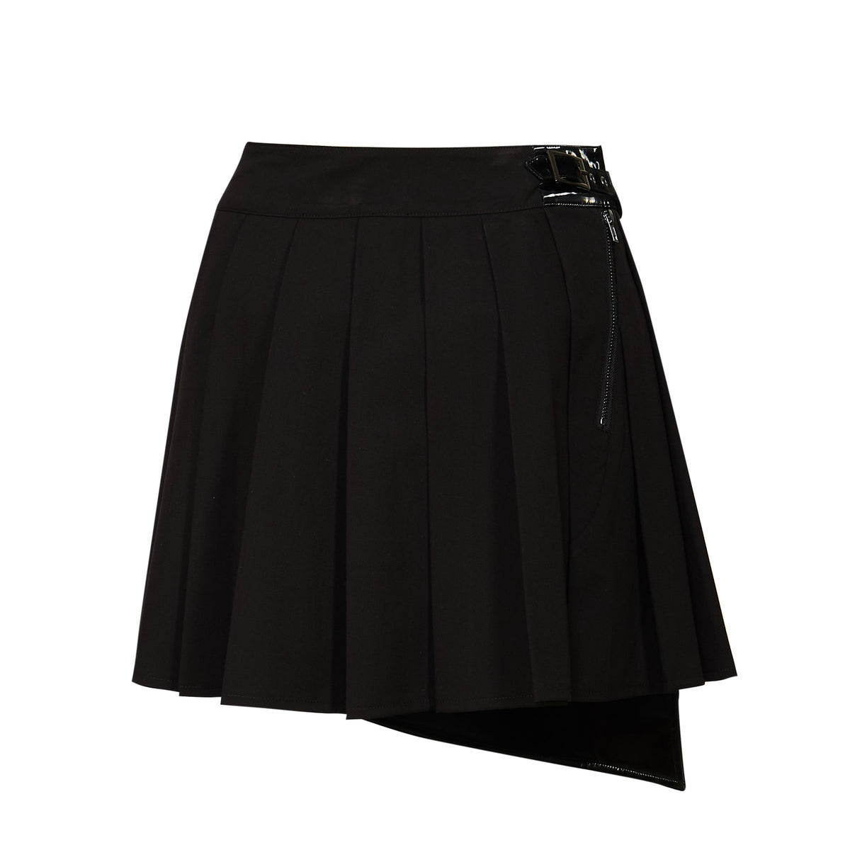 KOI Footwear - Coptic Faux Leather Mini Skirt - Black