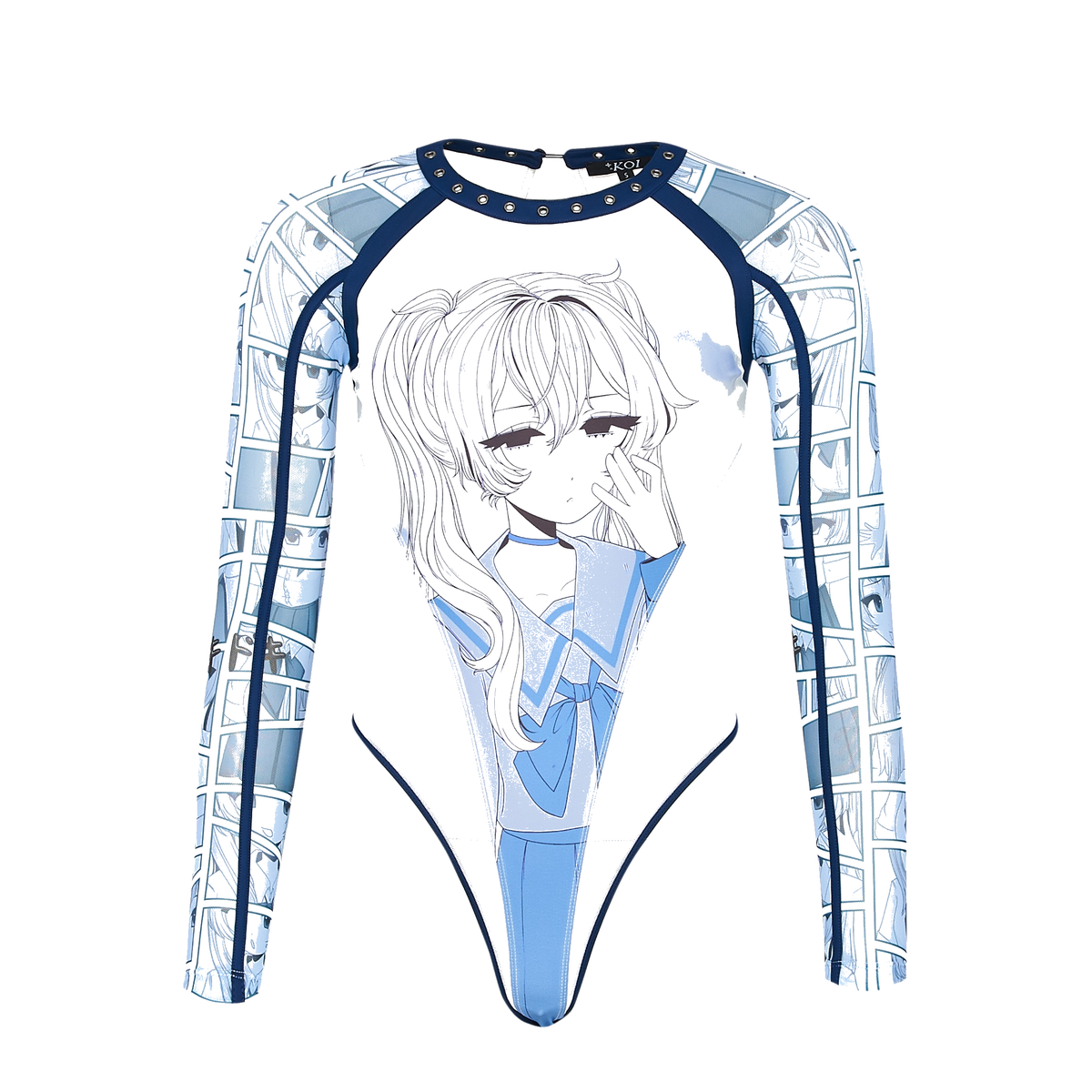 KOI Footwear - Dreamwave Anime -Print Bodysuit - Blue