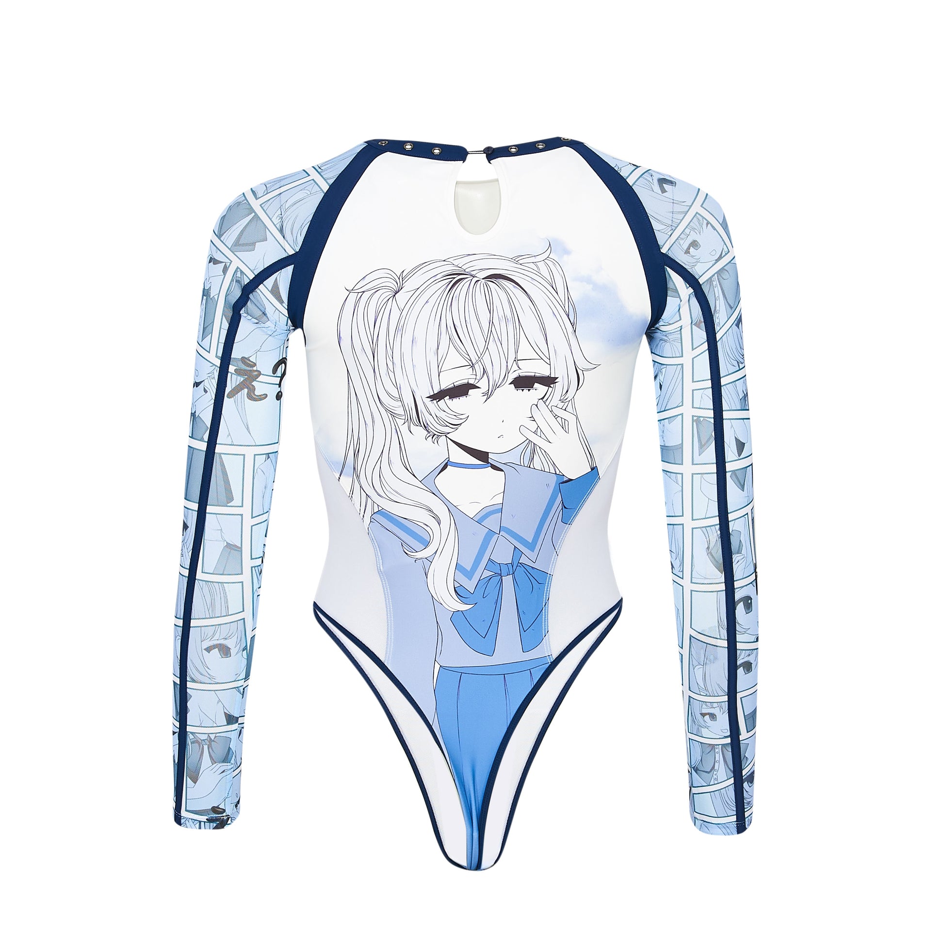 KOI Footwear - Dreamwave Anime -Print Bodysuit - Blue