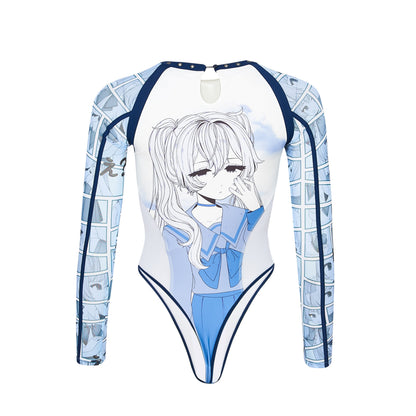 KOI Footwear - Dreamwave Anime -Print Bodysuit - Blue