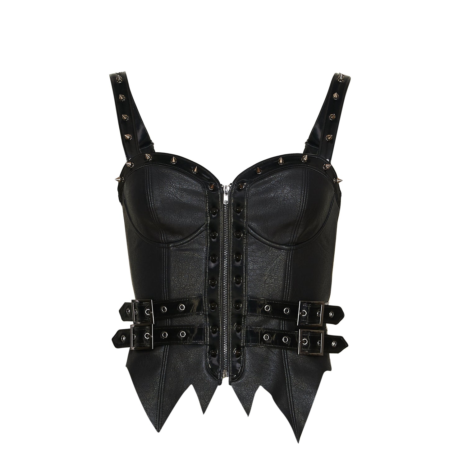 KOI Footwear - Frostbitten Layered Corset Midi Dress - Textured Black