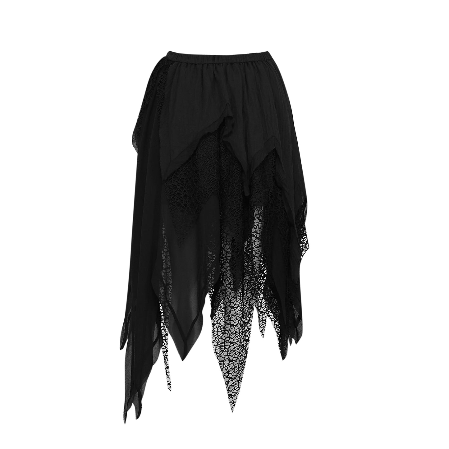 KOI Footwear - Frostbitten Layered Corset Midi Dress - Textured Black
