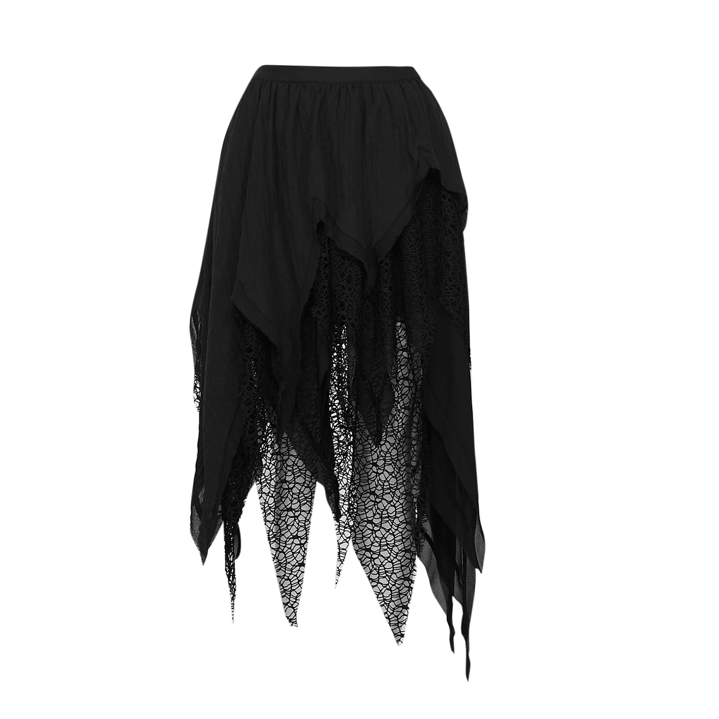 KOI Footwear - Frostbitten Layered Corset Midi Dress - Textured Black