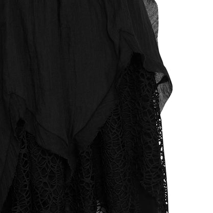 KOI Footwear - Frostbitten Layered Corset Midi Dress - Textured Black