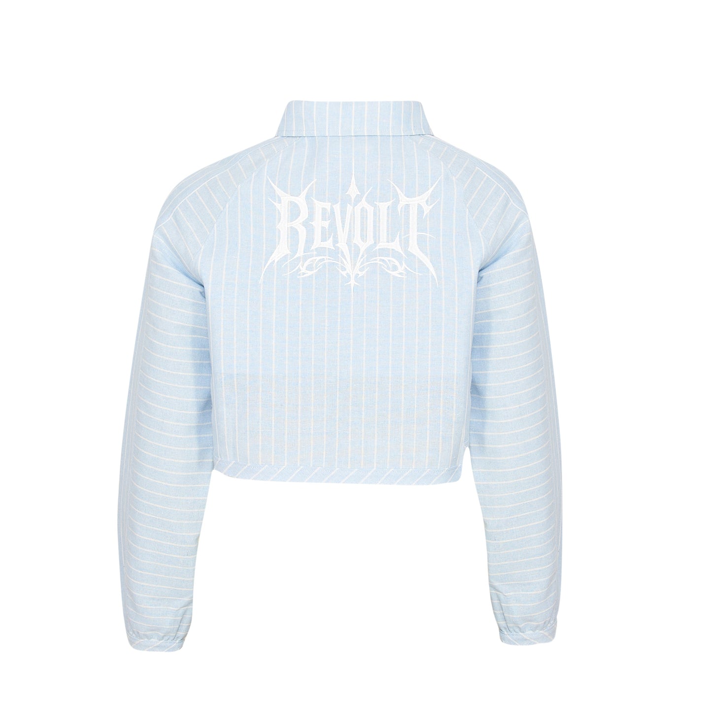 KOI Footwear - Honeydrop Striped Crop Shirt - Baby Blue