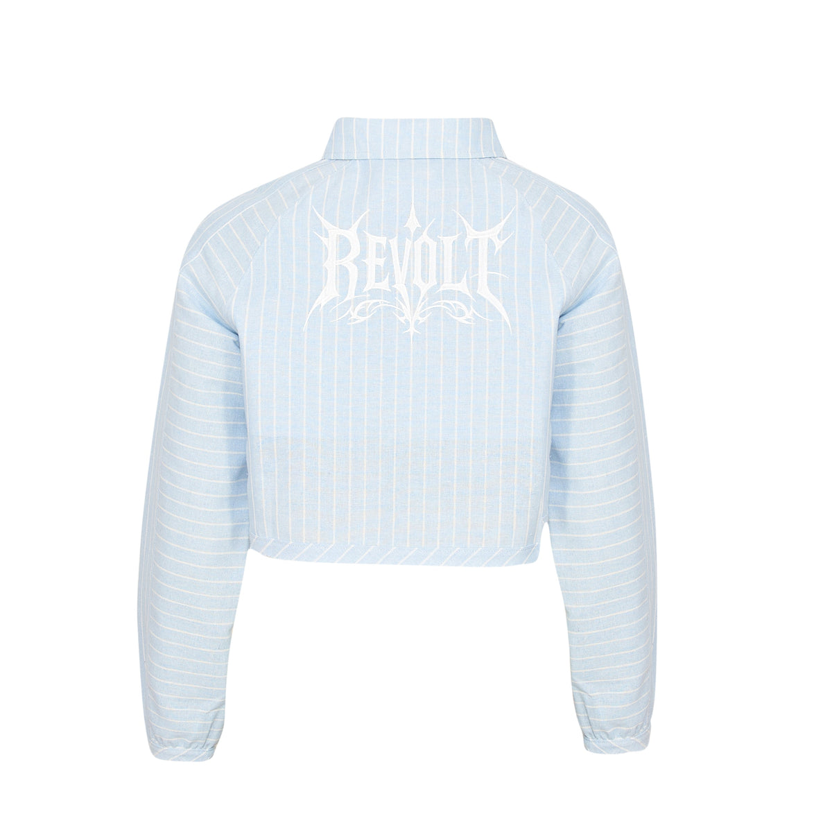 KOI Footwear - Honeydrop Striped Crop Shirt - Baby Blue